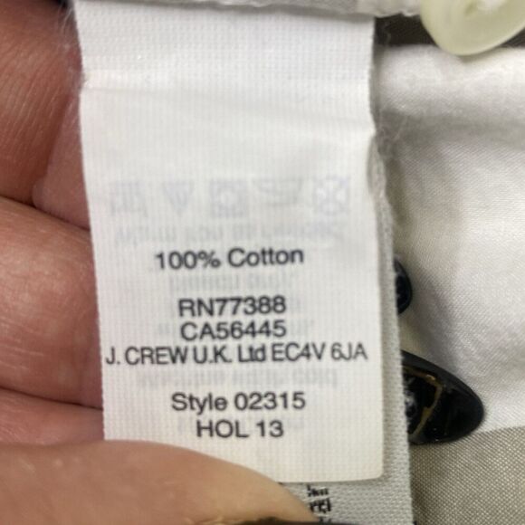 J.CREW Gray White Gingham Check Woven Button Down Shirt 100% cotton Men's XL - Picture 5 of 5